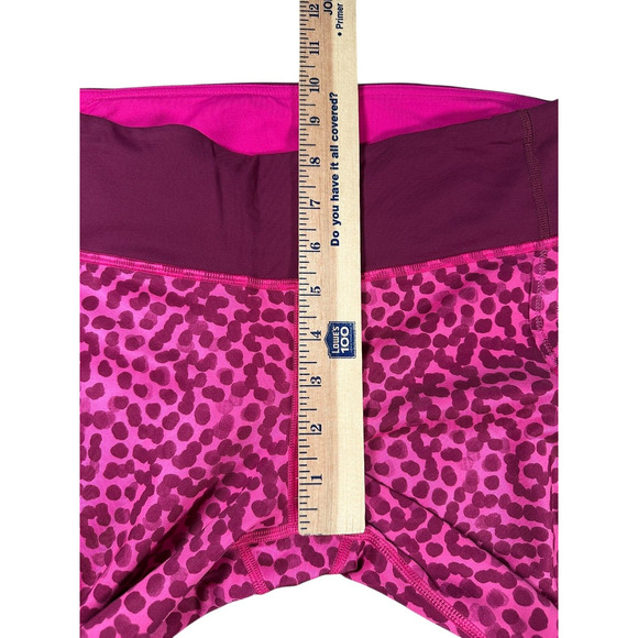 Lululemon Run: Top Speed Crop Size 8 Ace Spot Jewelled Magenta Purple Leggings - Picture 8 of 9